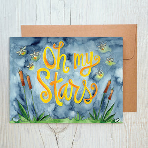 Oh My Stars Note Card