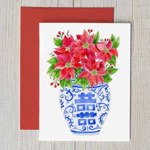Poinsettia Ginger Note Card