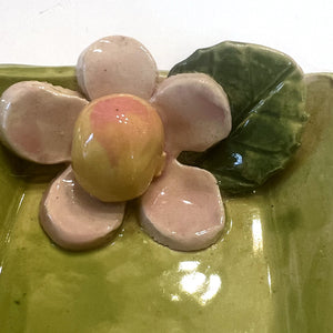 Pink Funky Flower Ring Dish