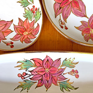 Poinsettia Oval Platter