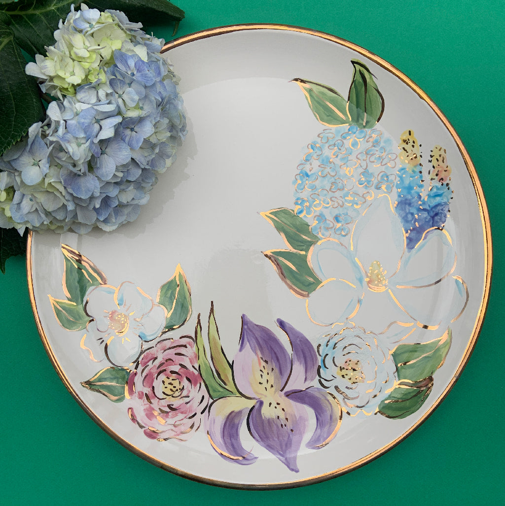 Southern Floral Round Platter