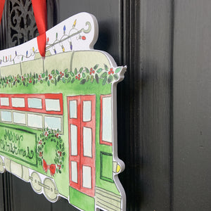 Christmas Trolley Door Hanger