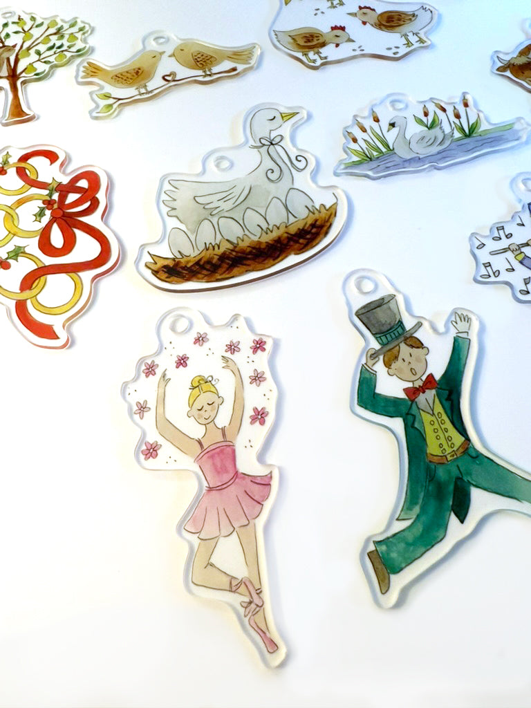 12 Days of Christmas Ornament Set