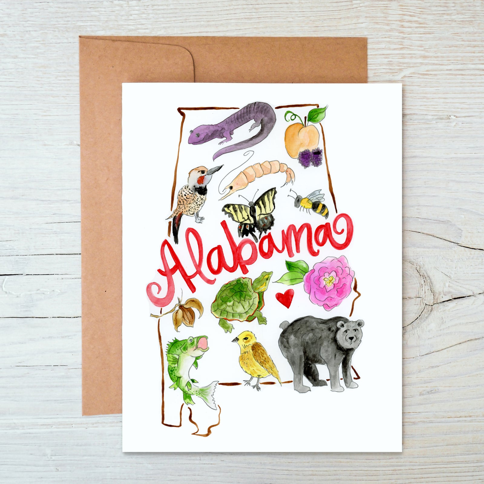 Alabama Favorites Note Card