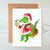 Alligator Santa Note Card
