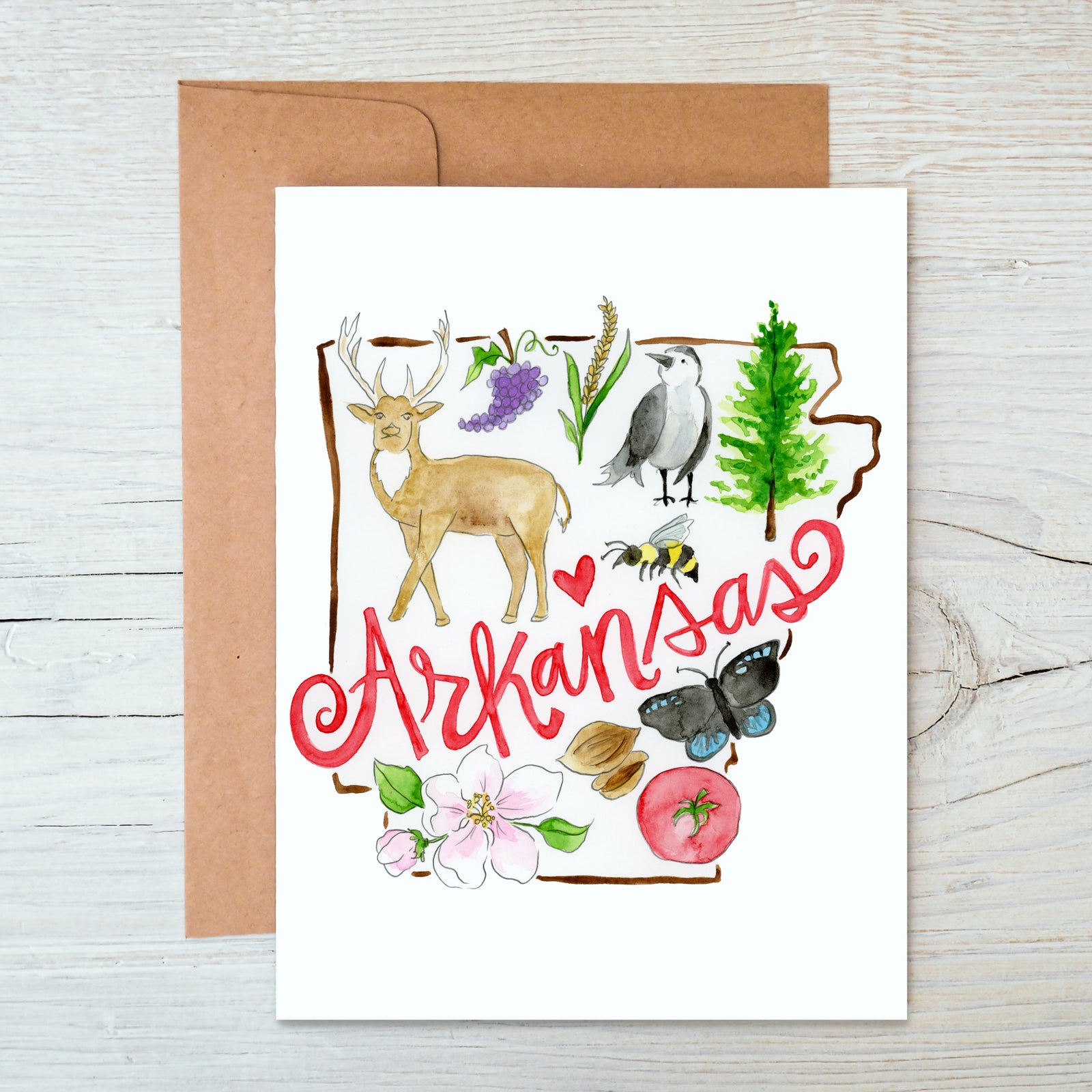 Arkansas Favorites Note Card