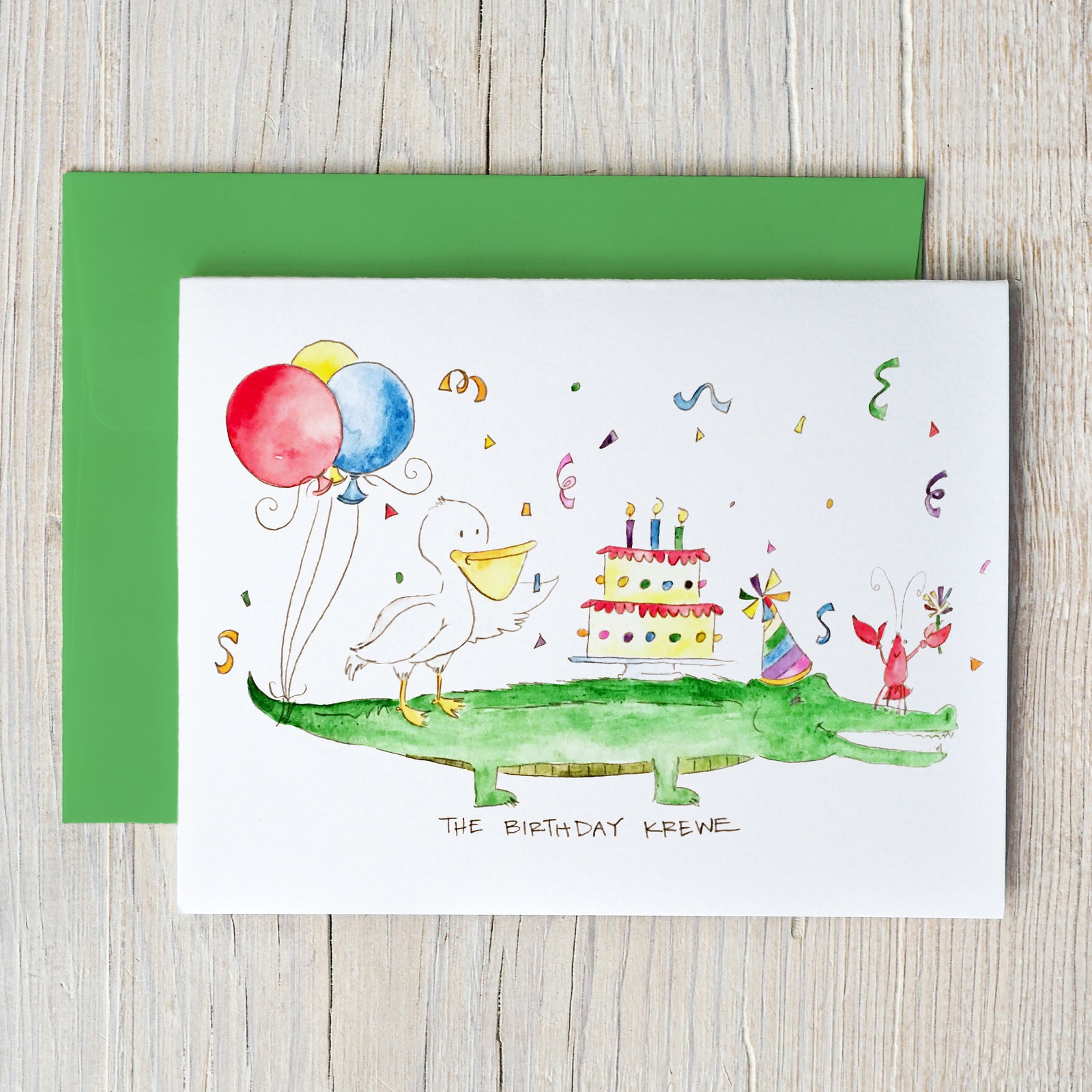 Birthday Krewe Note Card