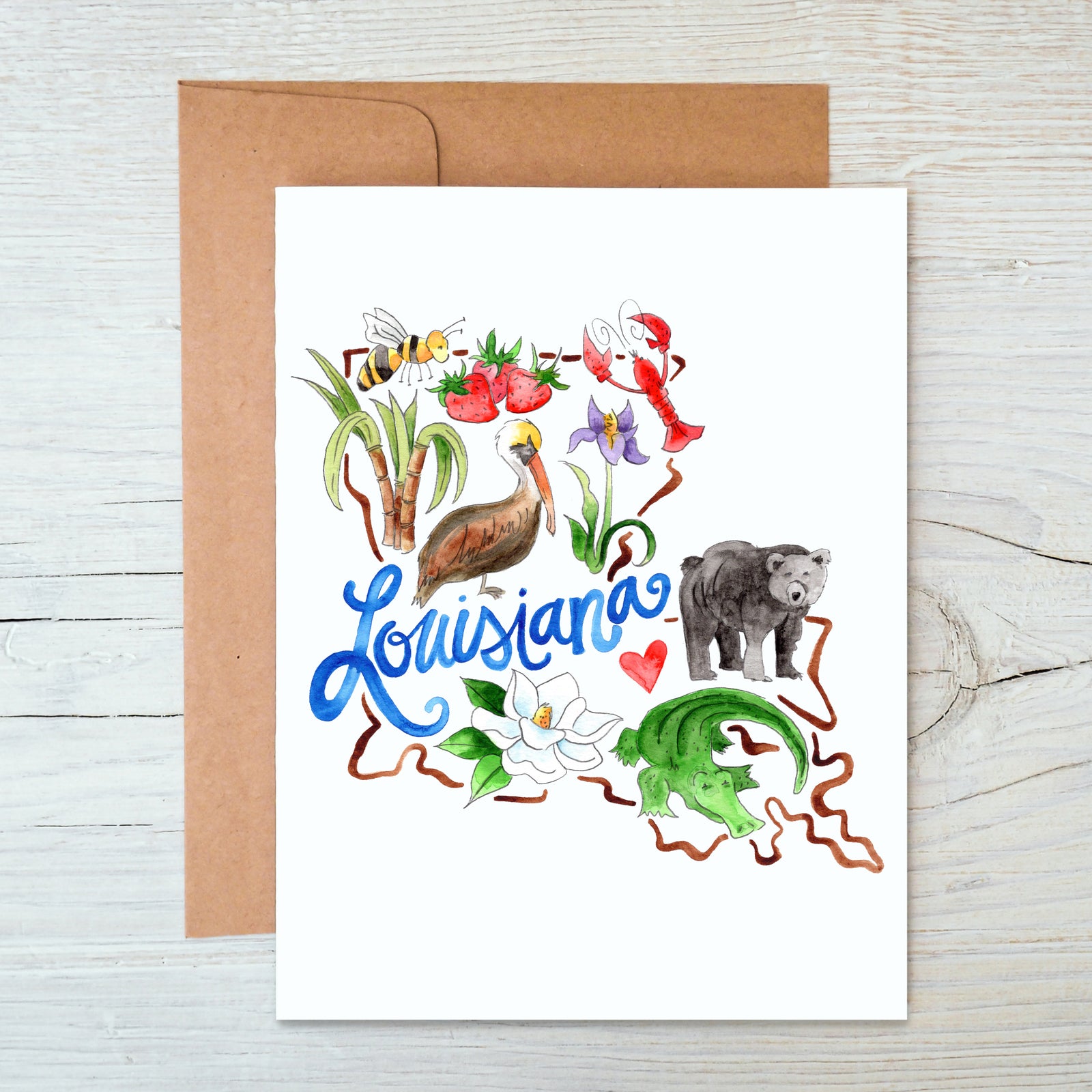 Louisiana Favorites Note Card