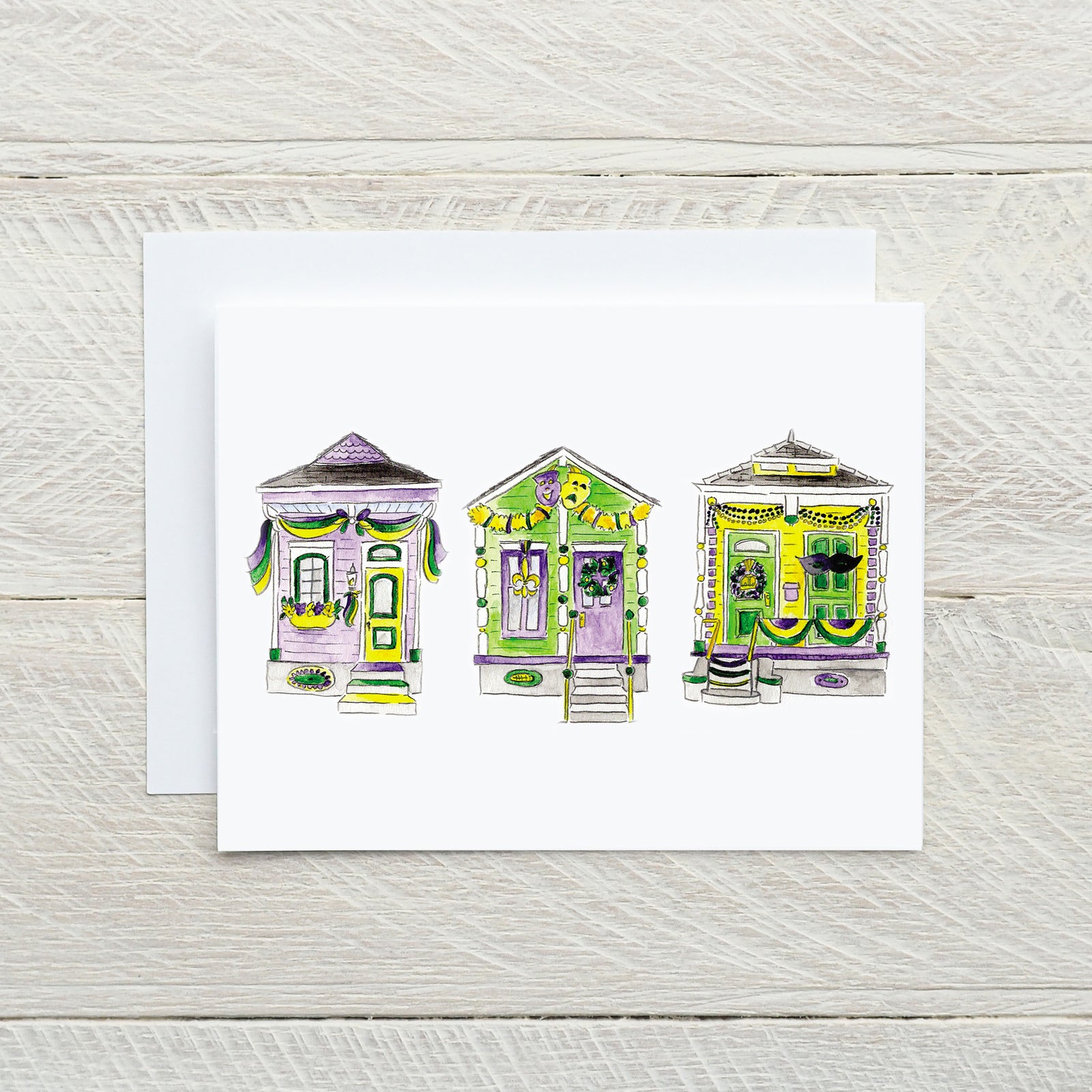Mardi Gras House Note Card