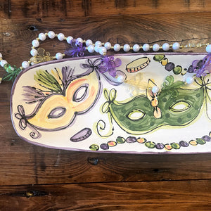 Mardi Gras Masks Bread Tray