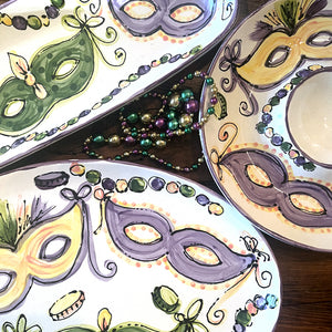 Mardi Gras Masks Bread Tray