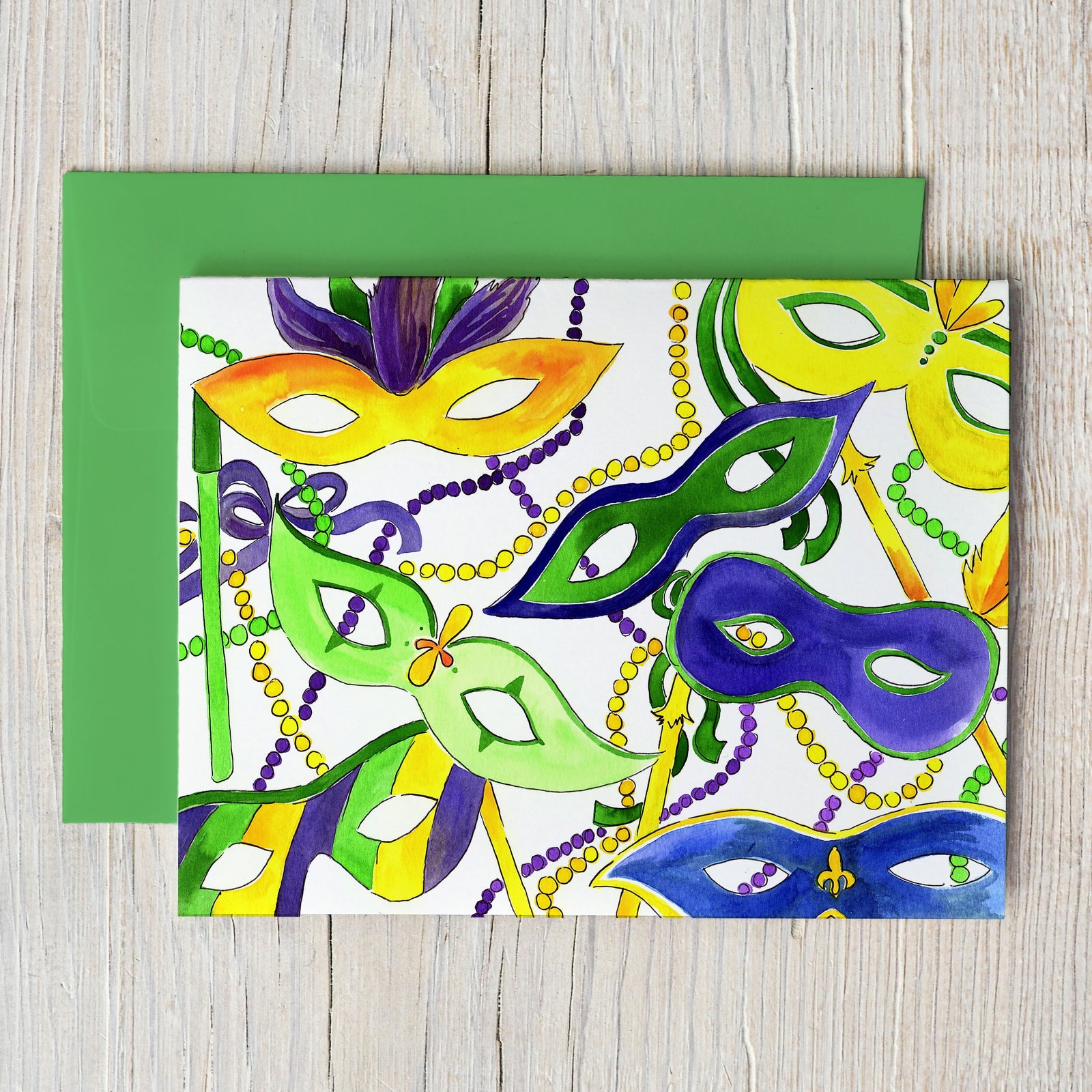 Mardi Gras Masks Note Card