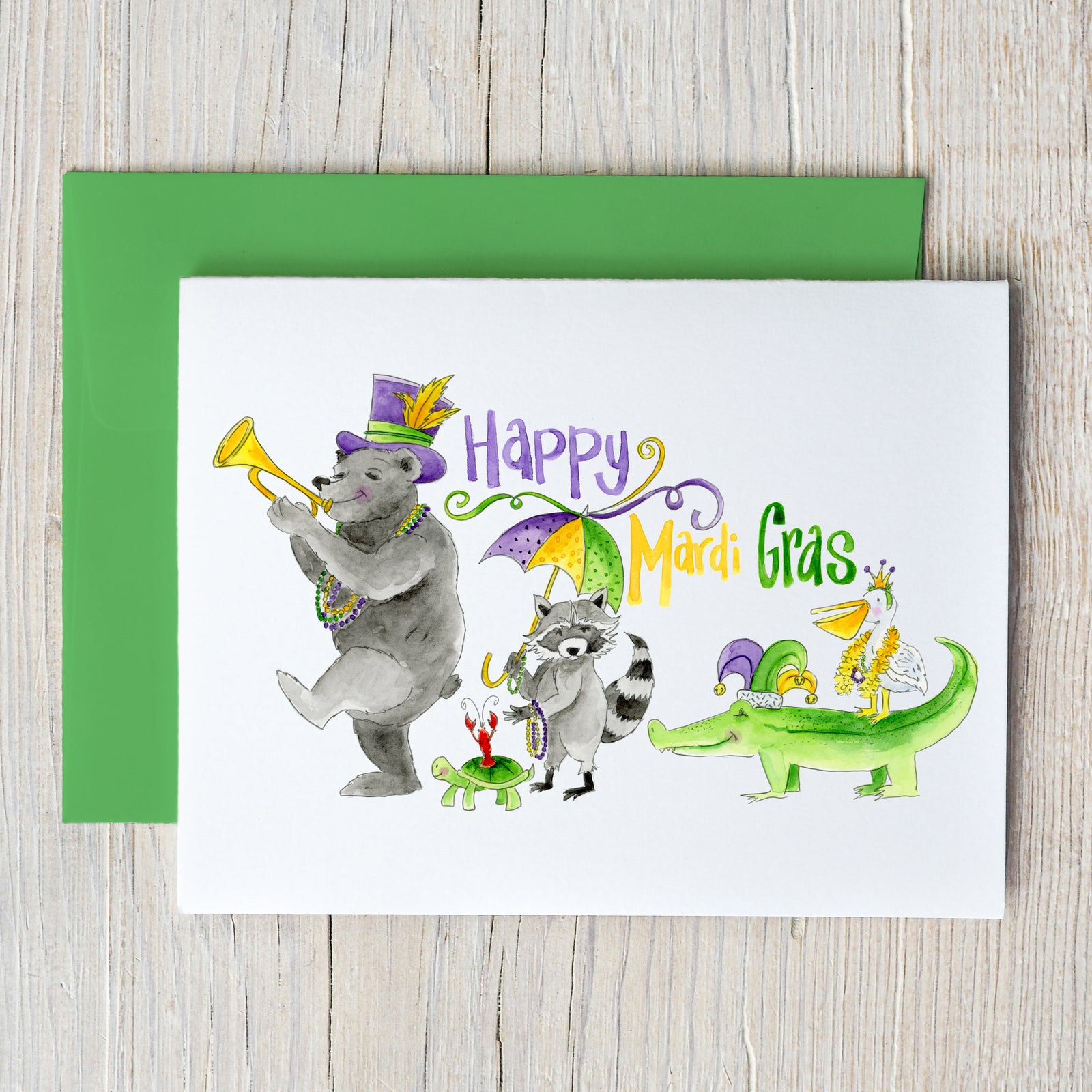 Mardi Gras Parade Note Card