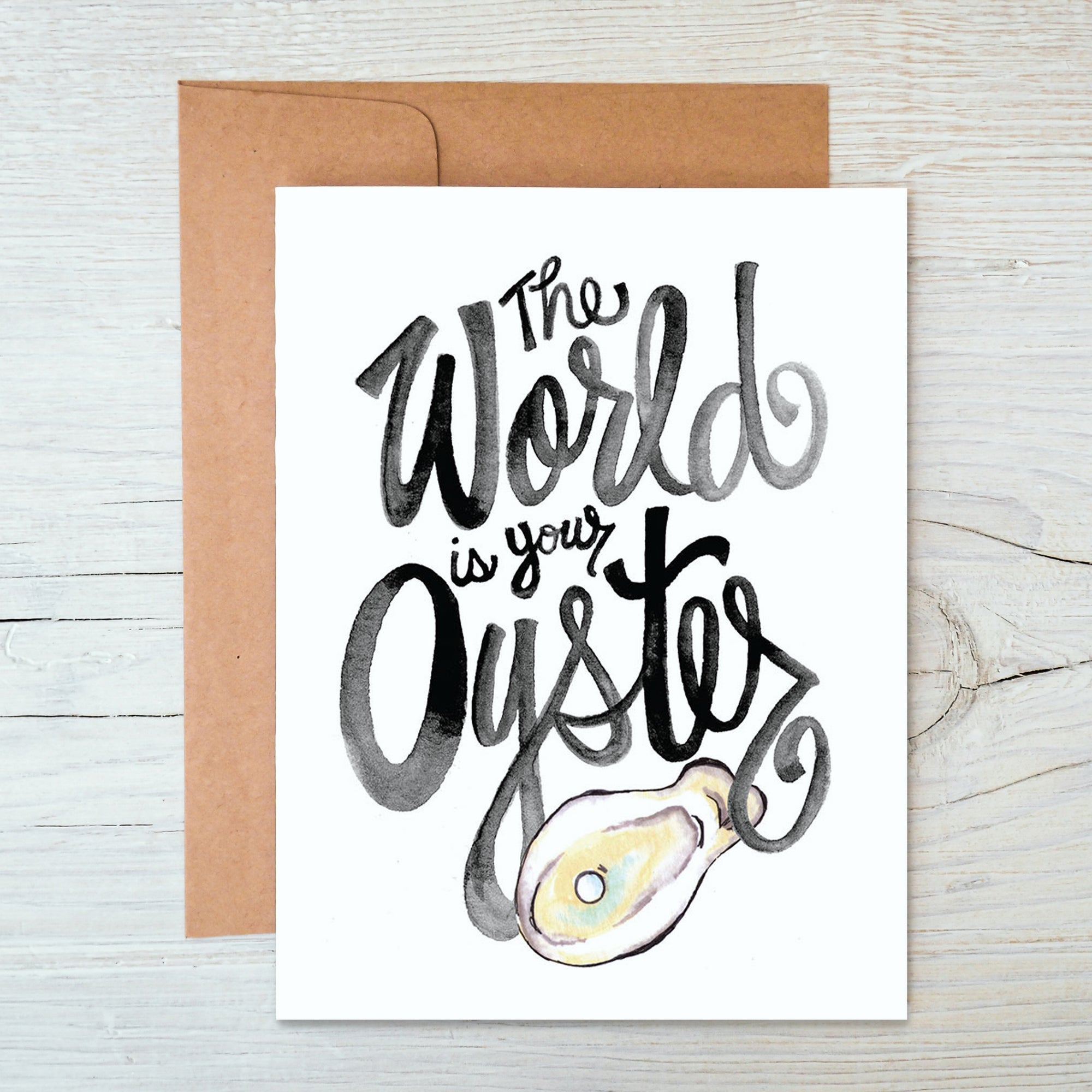 World is your Oyster Note Card