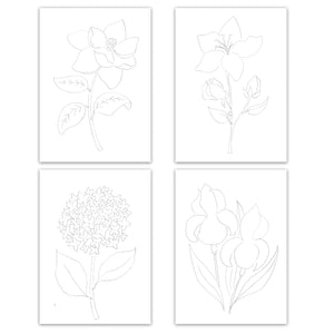 Paintable Floral Notecard Set