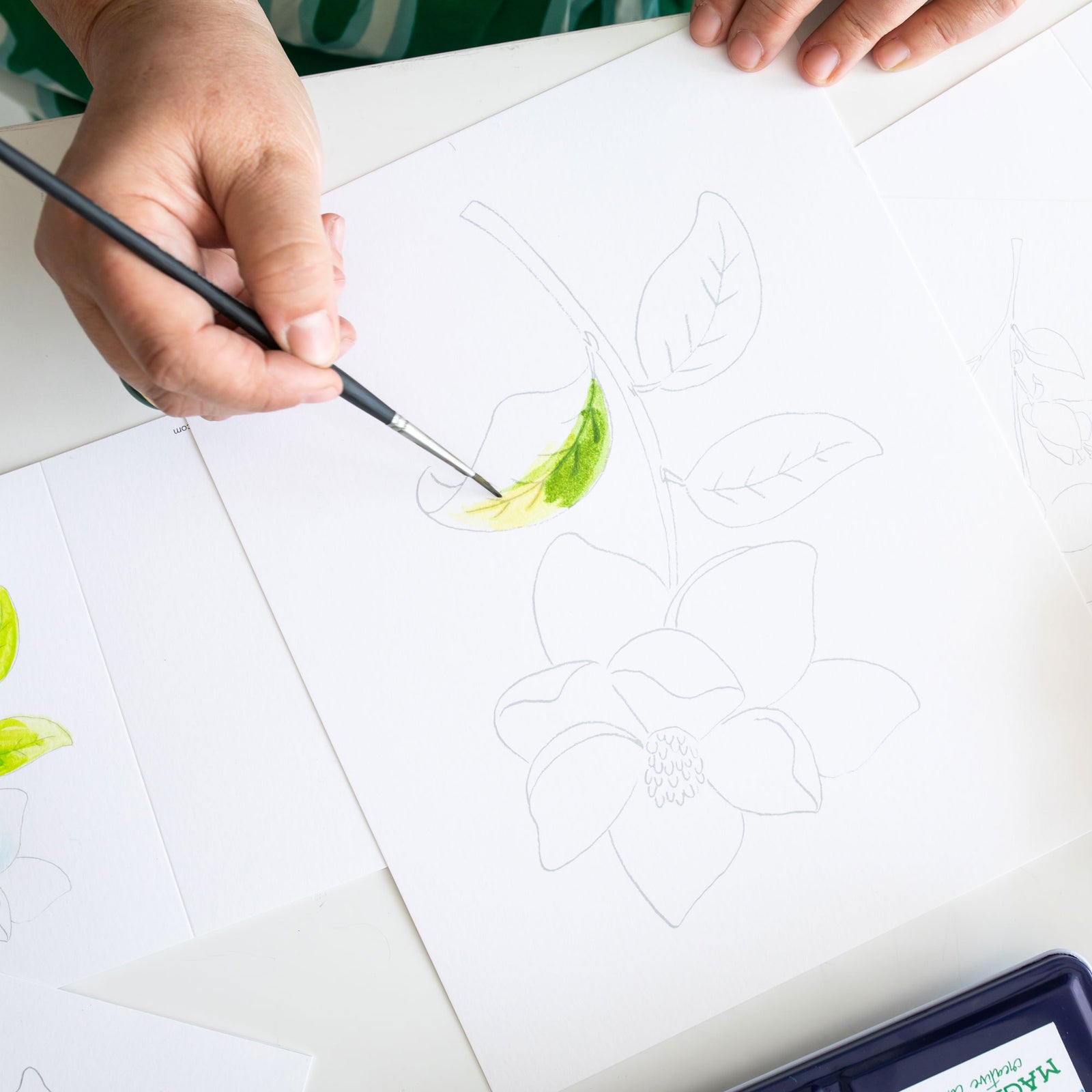 Paintable Floral Art Print Set