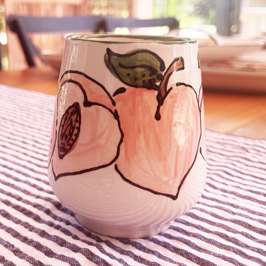 Peach Wine Glass - Magnolia Creative Co.