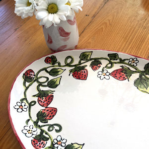 Strawberry Oval Platter