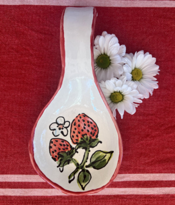 Cherries 9.25\" Glass Spoon Rest – Pavilion - Retail