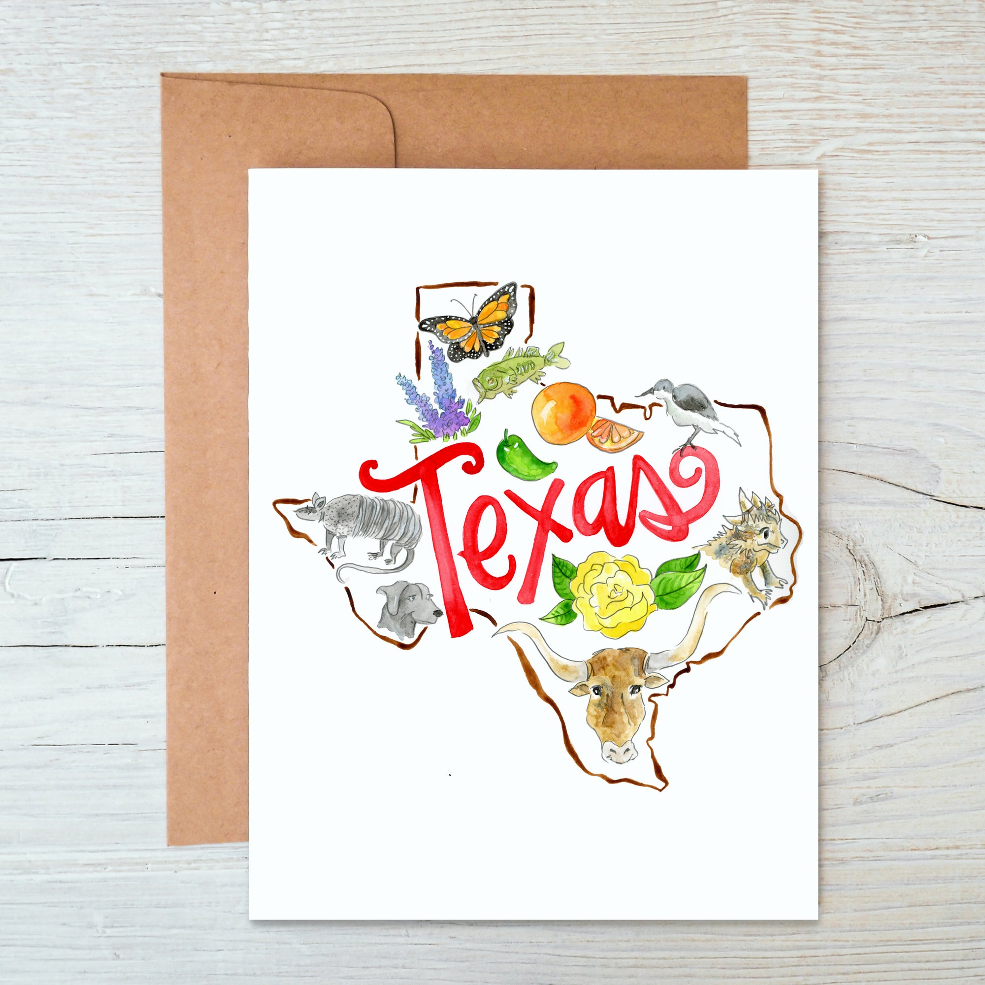 Texas Favorites Note Card