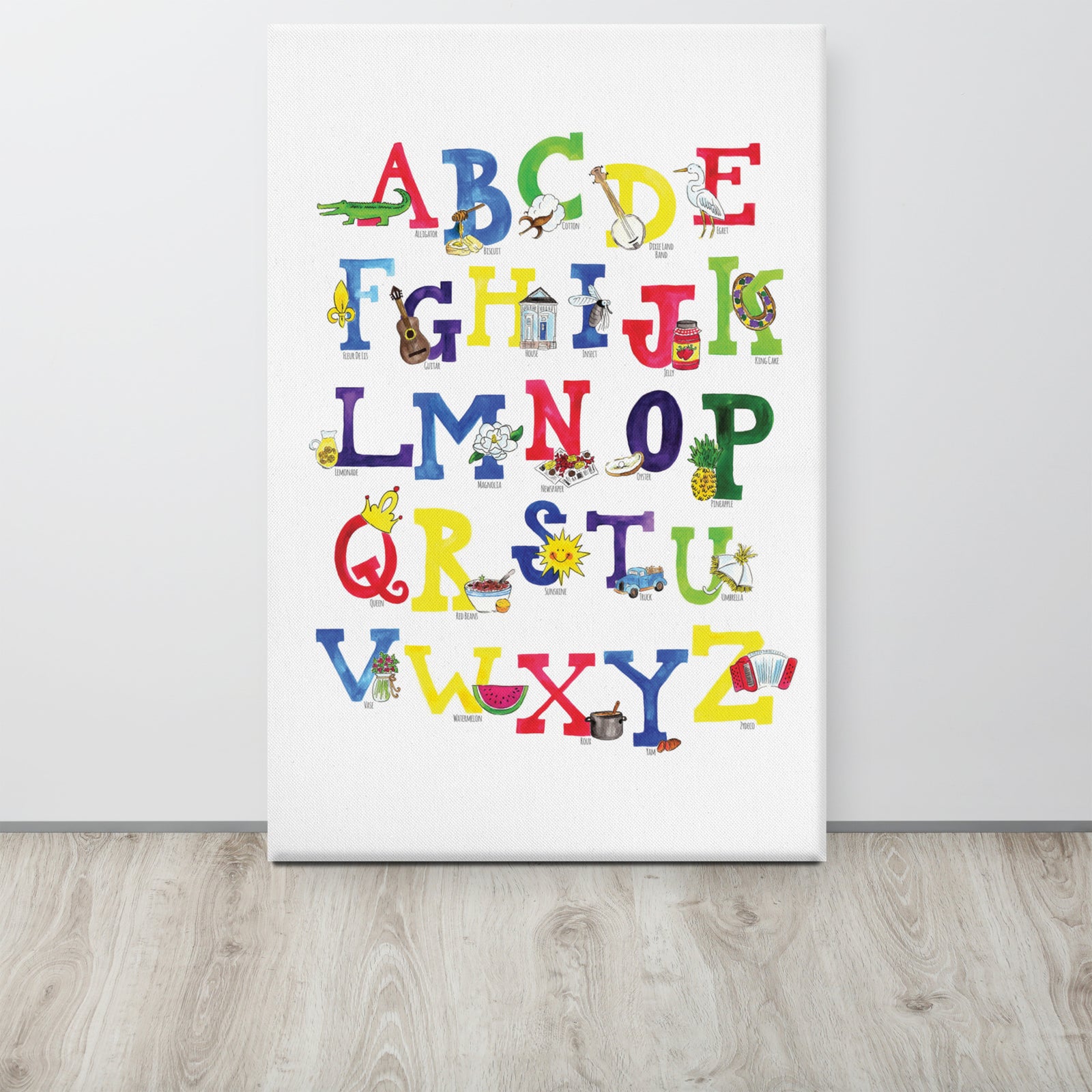 Southern Alphabet Canvas