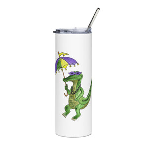 Mardi Gras Gator Tumbler