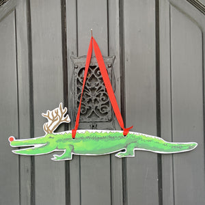 Reindeer Alligator Door Hanger