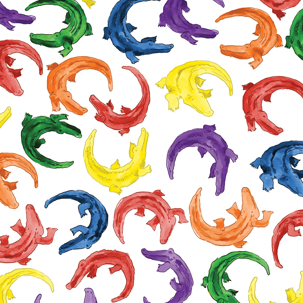 Alligator Rainbow Gift Wrap
