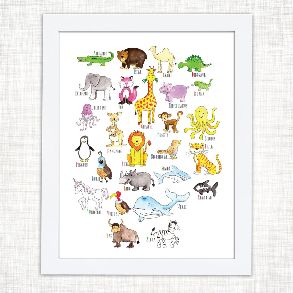 Animal ABC Art Print