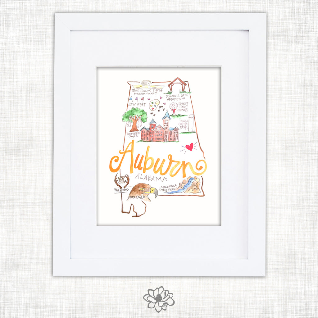 Auburn Art Print