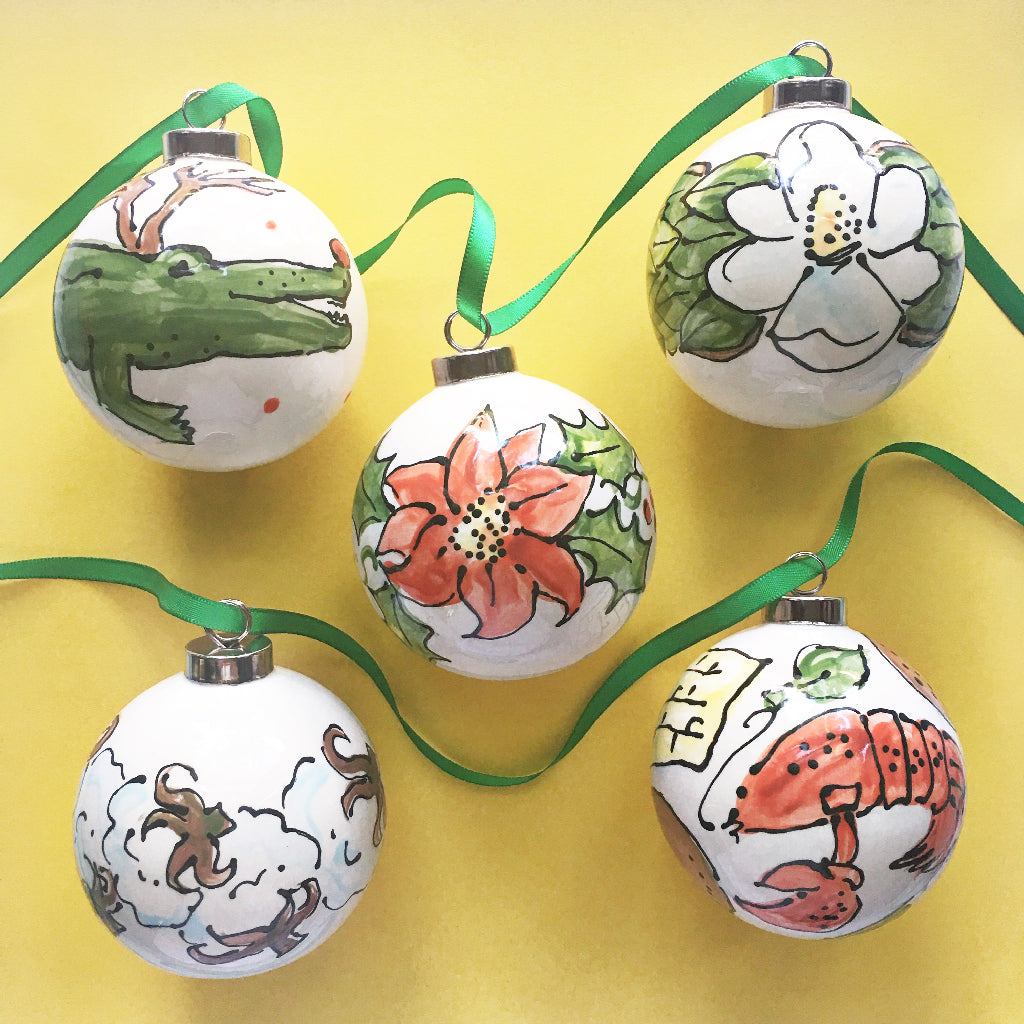 Poinsettia Ball Ornament