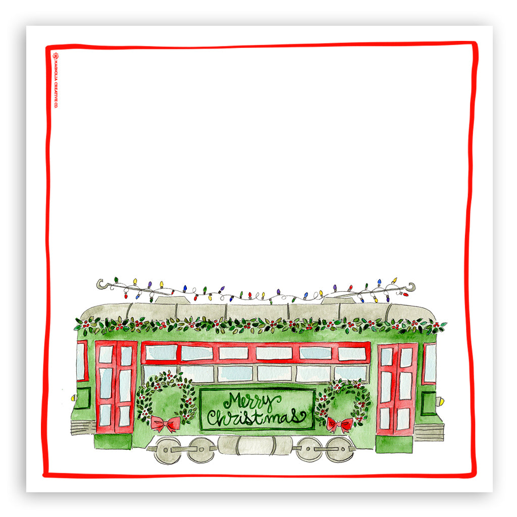 Christmas Trolley Kitchen Towel