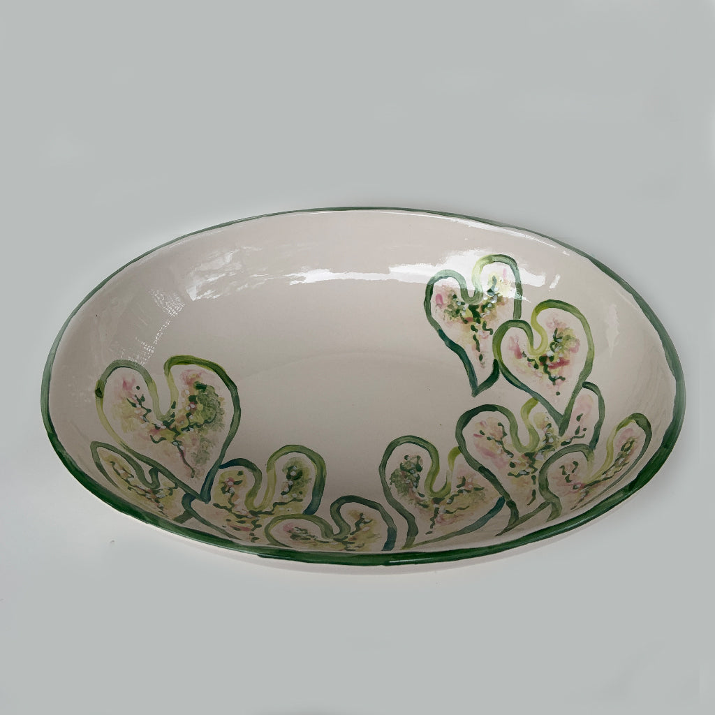 Caladium Serving Bowl