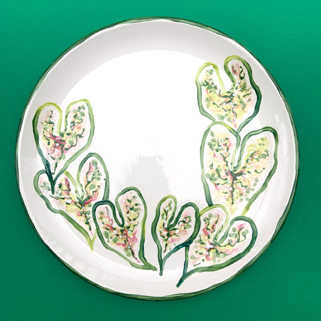 Caladium Round Platter