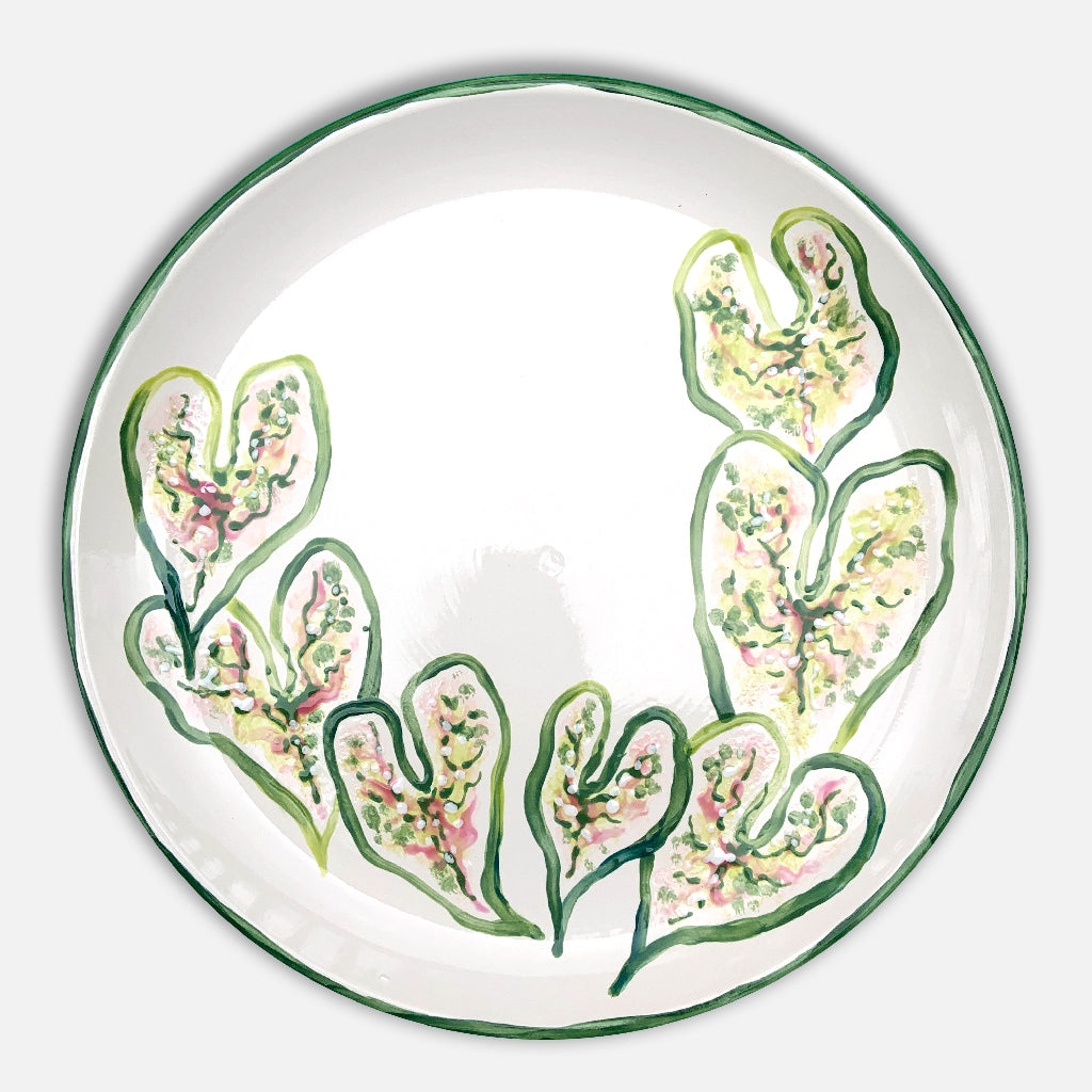 Caladium Round Platter