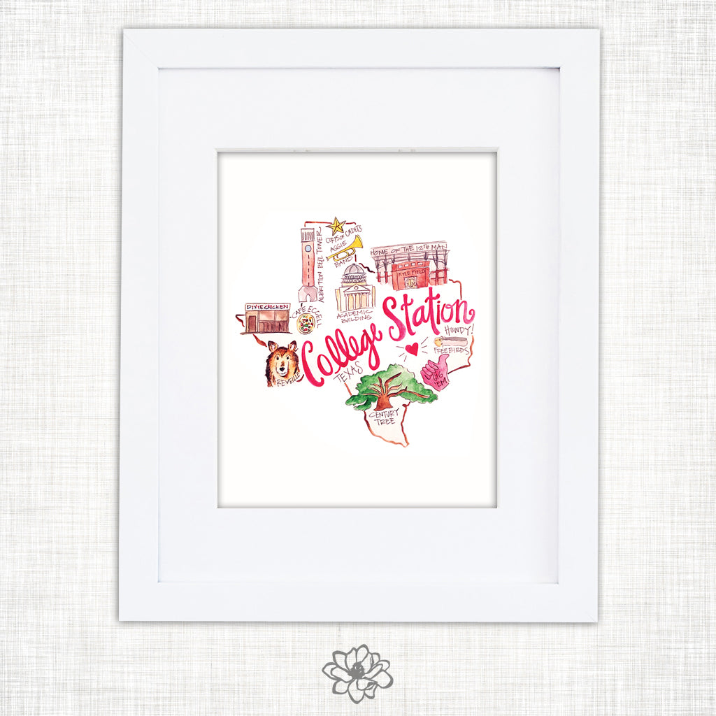 College Station Art Print