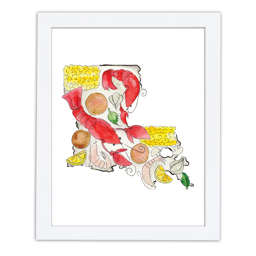 Crawfish Louisiana Art Print