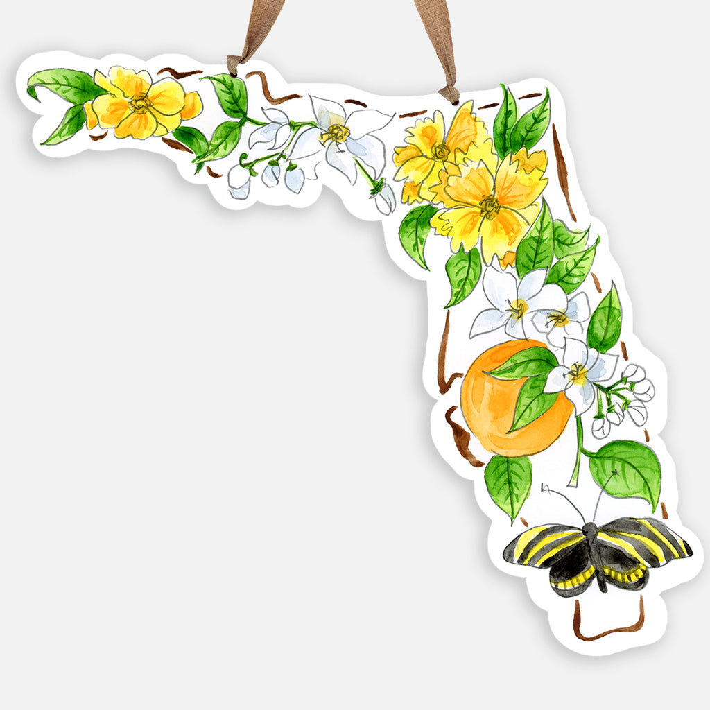 Florida Wildflower Door Hanger