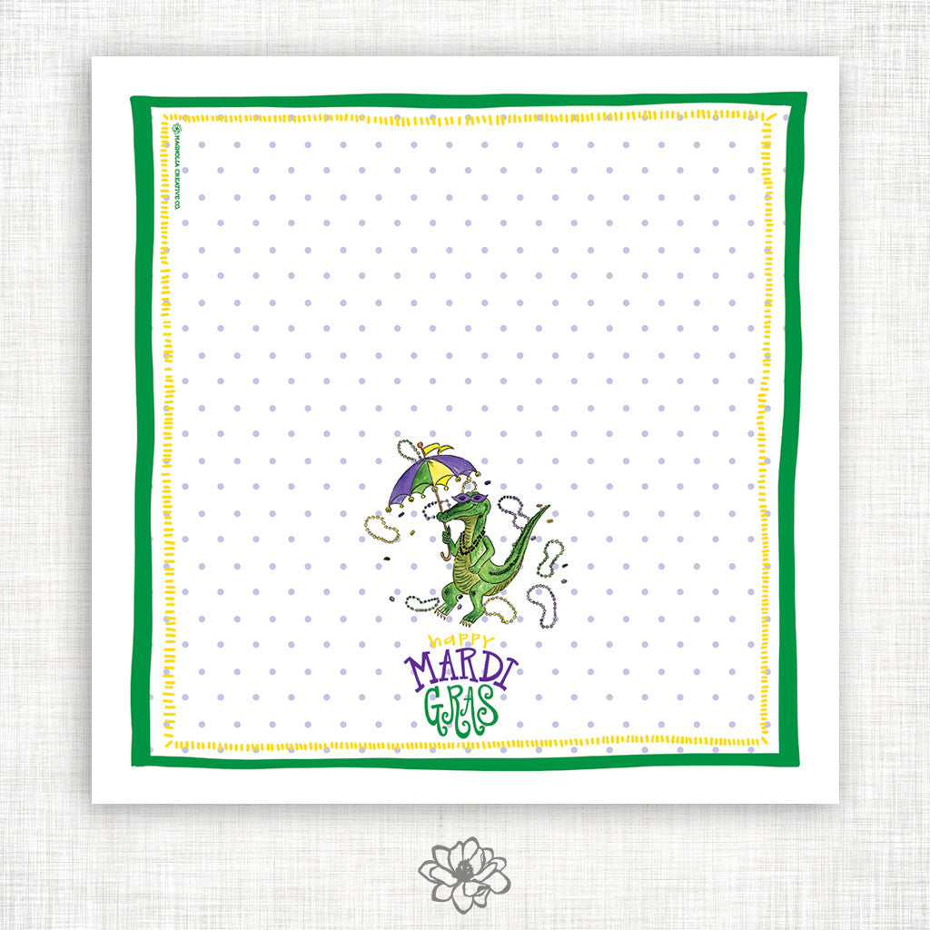 Mardi Gras Gator Kitchen Towel