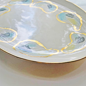 Golden Oyster Oval Platter