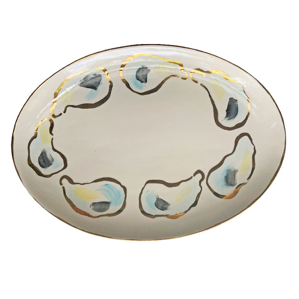 Golden Oyster Oval Platter