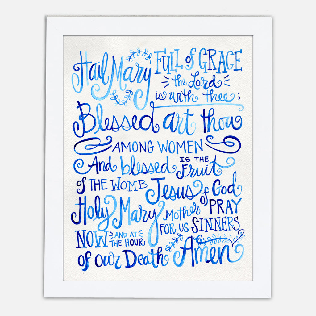 Hail Mary Prayer Art Print