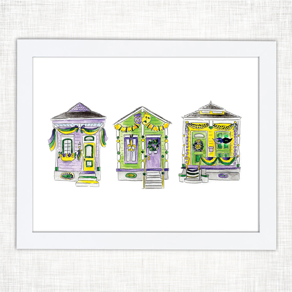 Mardi Gras House Art Print