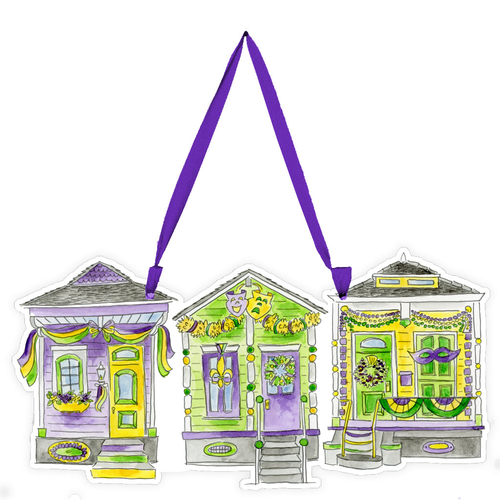 Mardi Gras House Door Hanger