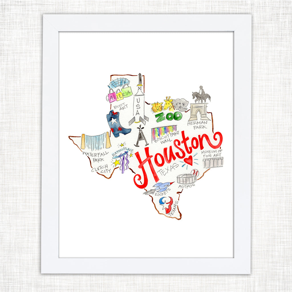 Houston Art Print
