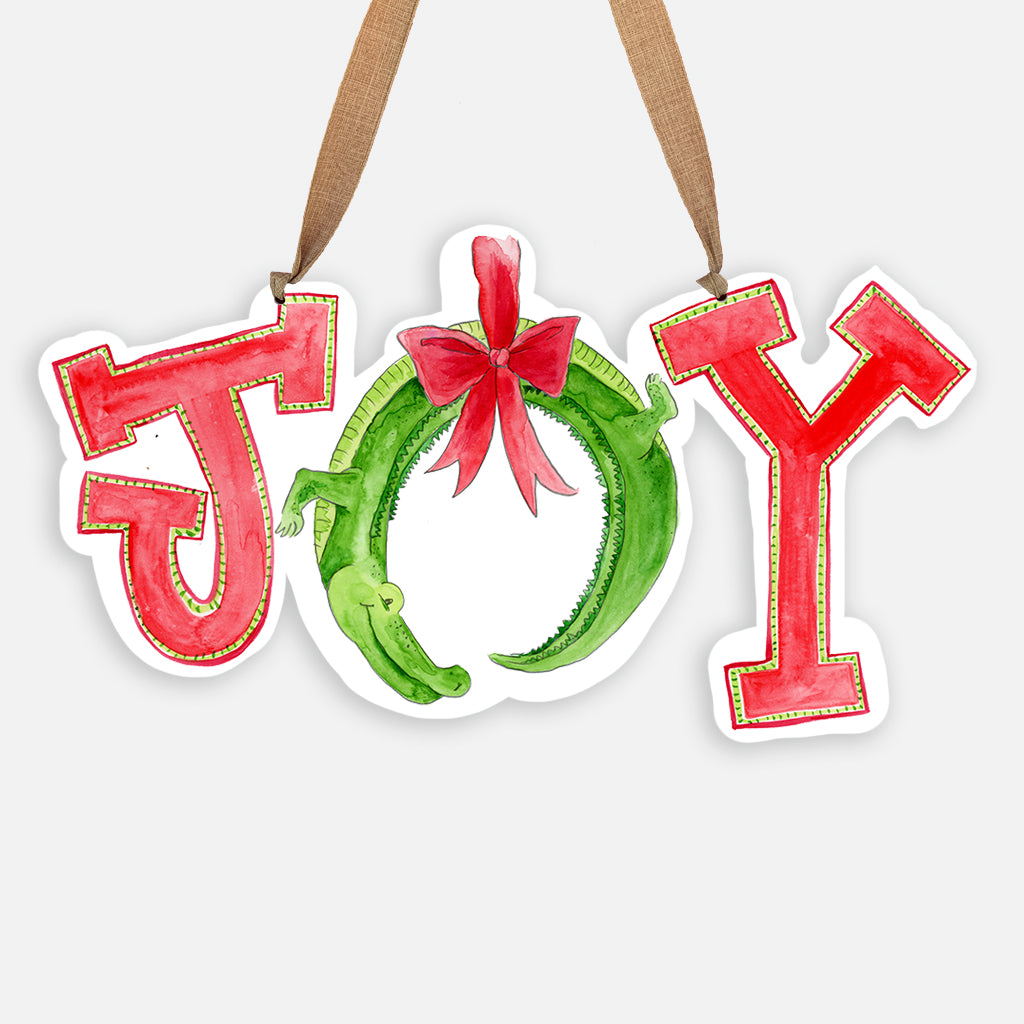 Joy Alligator Door Hanger