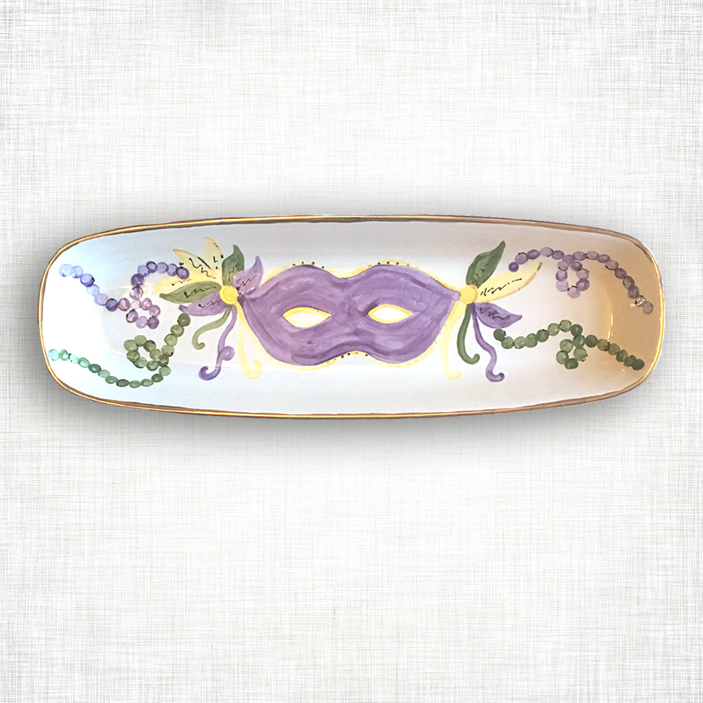 Mardi Gras Bread Tray