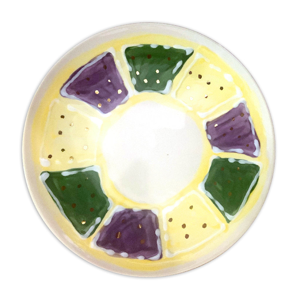 Mardi Gras King Cake Plate Set