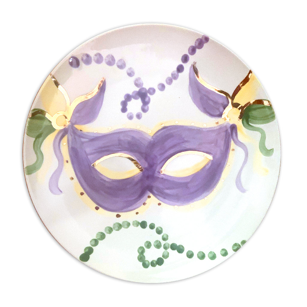 Mardi Gras King Cake Plate Set