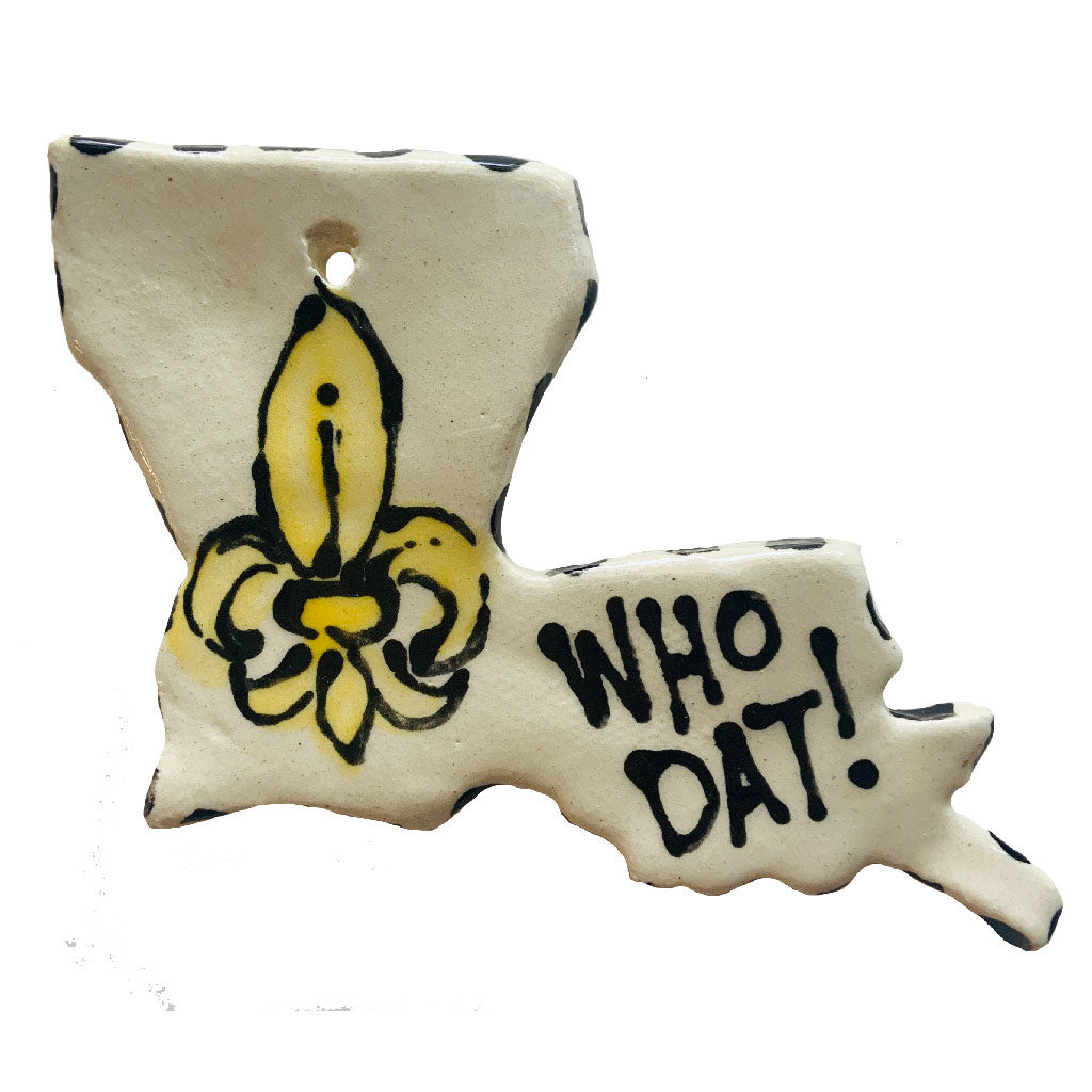 Louisiana Who Dat Ornament